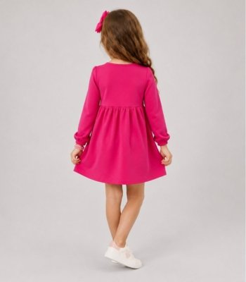 Vestido Infantil Em Molecotton Manga Longa Select Rosa