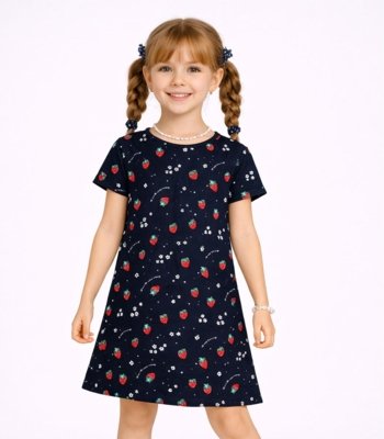 Vestido Infantil Estampado Select Azul