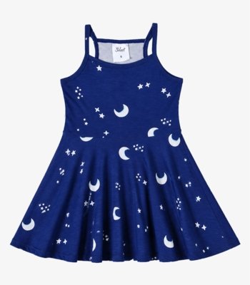 Vestido Infantil Estampado Select Azul
