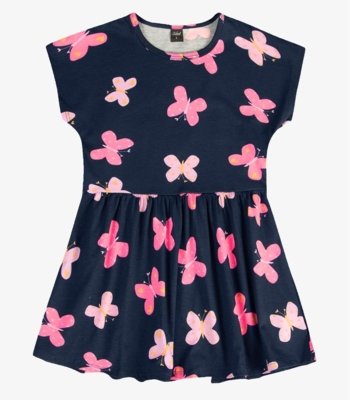 Vestido Infantil Estampado Select Azul