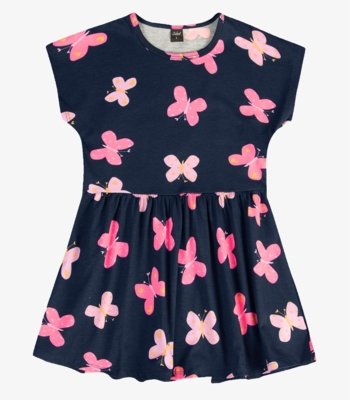 Vestido Infantil Estampado Select Azul