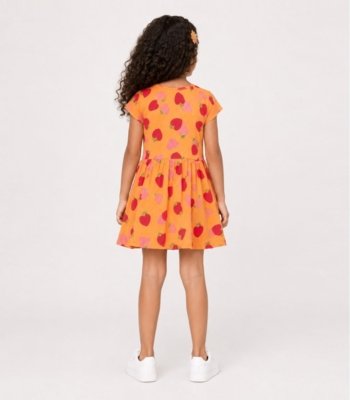 Vestido Infantil Estampado Select Laranja