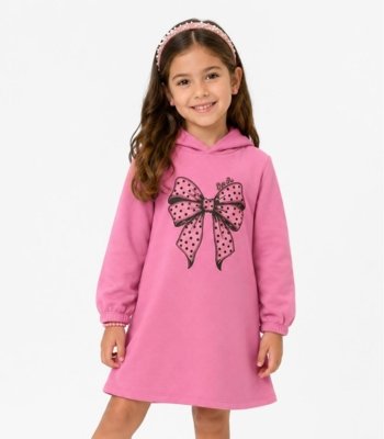 Vestido Infantil Estampado Select Rosa