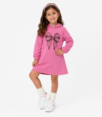 Vestido Infantil Estampado Select Rosa