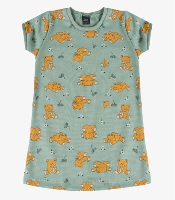 Vestido Infantil Estampado Select Verde