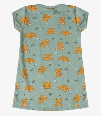Vestido Infantil Estampado Select Verde