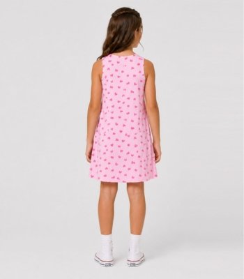 Vestido Infantil Feminino Estampado Select Rosa