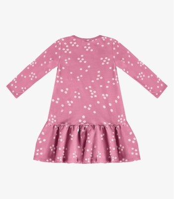 Vestido Infantil Manga Longa Estampado Select Rosa