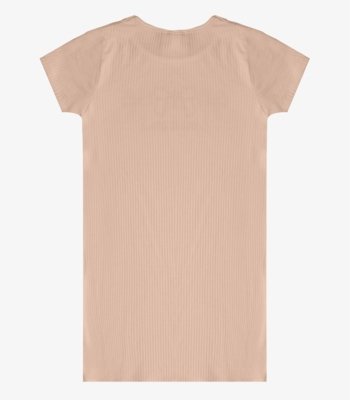 Vestido Infantil Ribana Canelada E Estampa Select Rosa