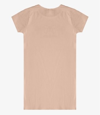 Vestido Infantil Ribana Canelada E Estampa Select Rosa