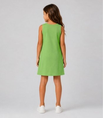 Vestido Infantil Ribana Estampa Localizada Select Verde
