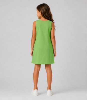 Vestido Infantil Ribana Estampa Localizada Select Verde
