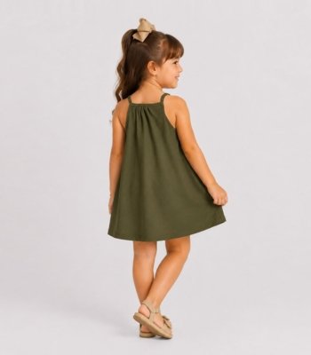Vestido Infantil com Alças Select Verde
