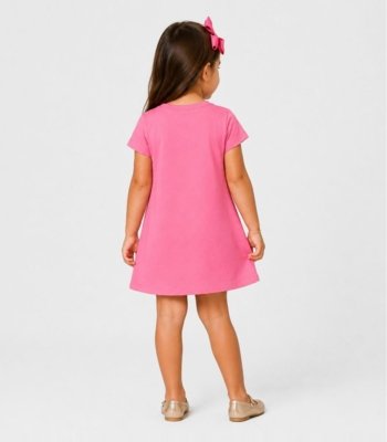 Vestido Infantil com Estampa select Rosa