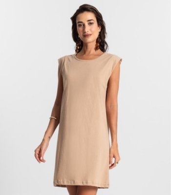 Vestido Liso Feminino Select Marrom
