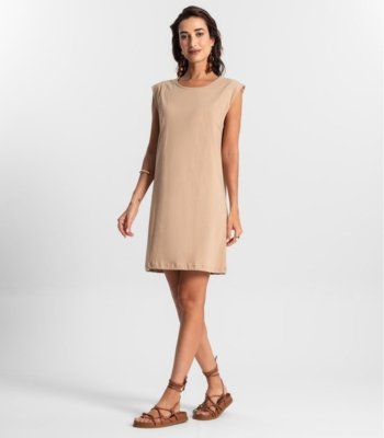 Vestido Liso Feminino Select Marrom