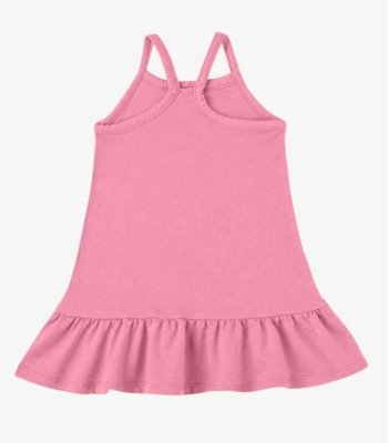 Vestido de Alça Infantil Em Malhão Fruit Select Rosa
