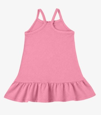 Vestido de Alça Infantil Em Malhão Fruit Select Rosa