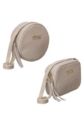 Kit Bolsas Transversal Redonda E Quadrada Matelasse Selten Creme Compre Agora Dafiti Brasil