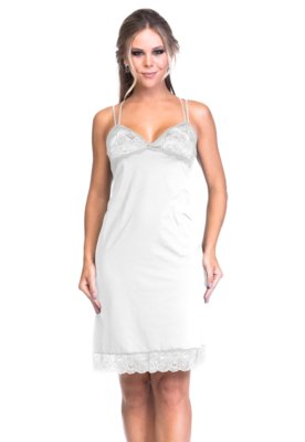Camisola Sempre Sensual Lingerie Lua De Mel Branco Menor preço em Camisola Sempre Sensual Lingerie Lua De Mel Branco