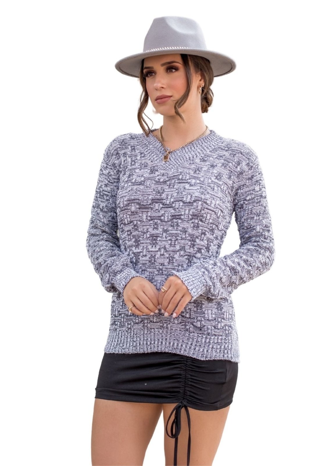 blusa tricot feminina inverno aberta