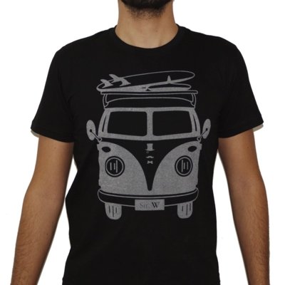 Camiseta Sir.w Kombi Preta Menor preço em Camiseta Sir.w Kombi Preta