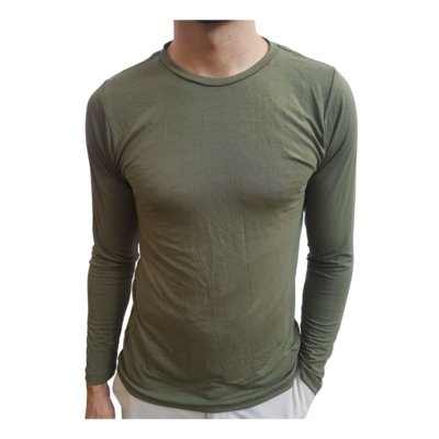 camisa manga longa verde musgo