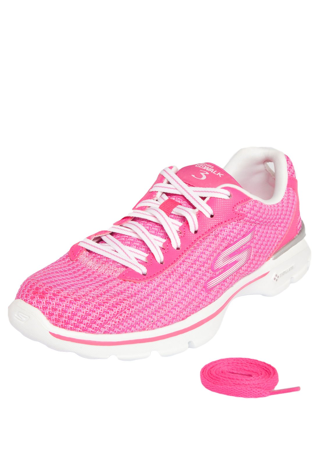 tênis skechers go walk 3 fitknit feminino