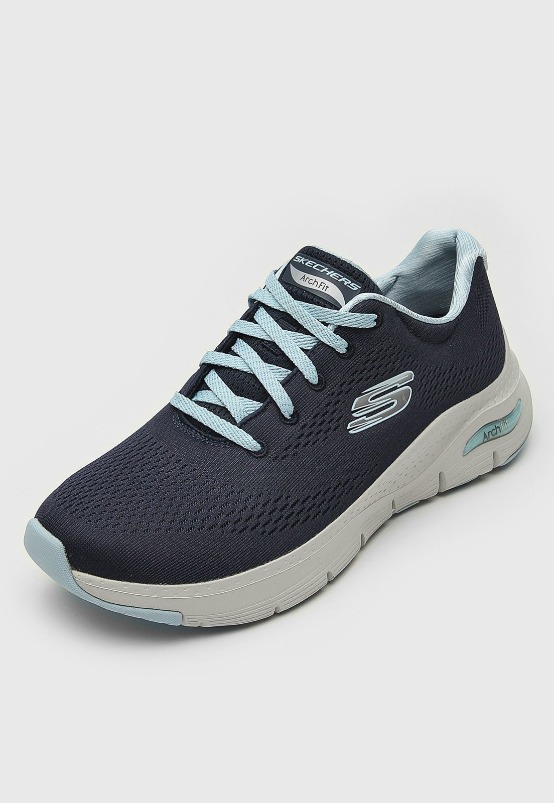 Tenis skechers feminino sales azul marinho