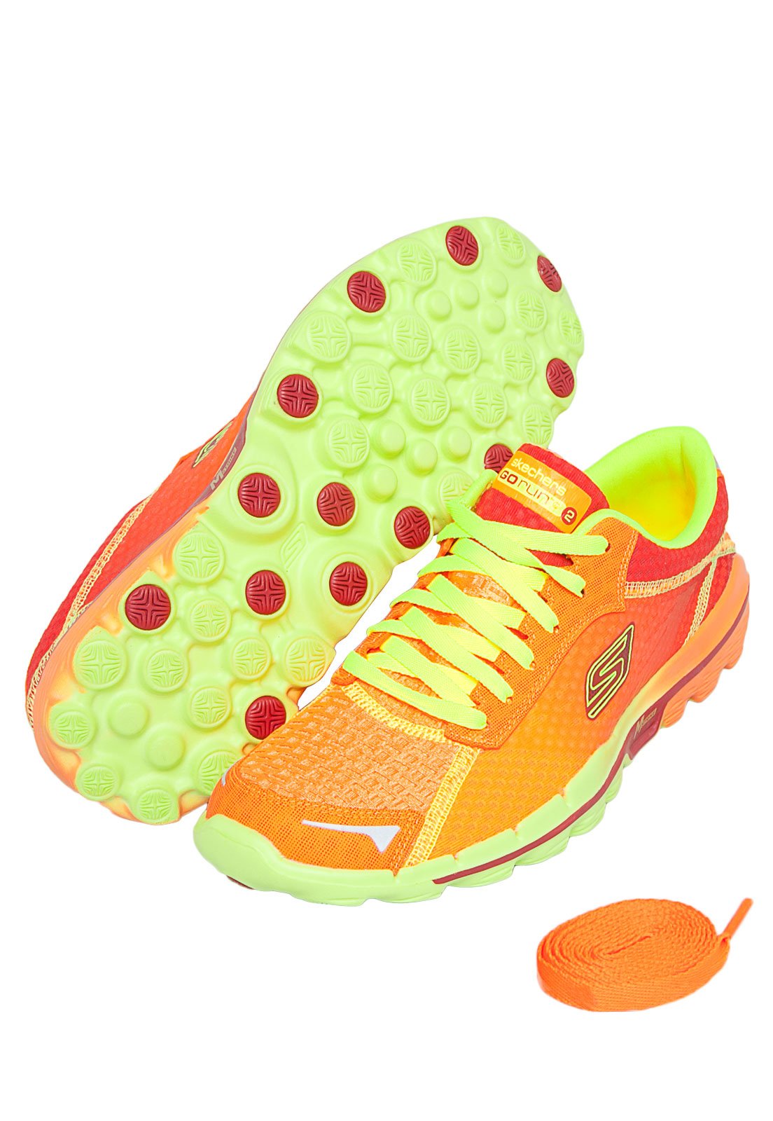 T nis Skechers Go Run 2 Laranja Compre Agora Dafiti Brasil