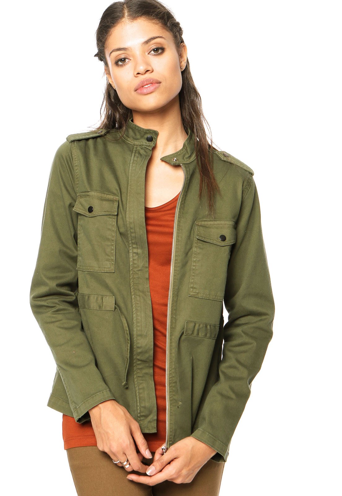 jaqueta feminina sarja verde