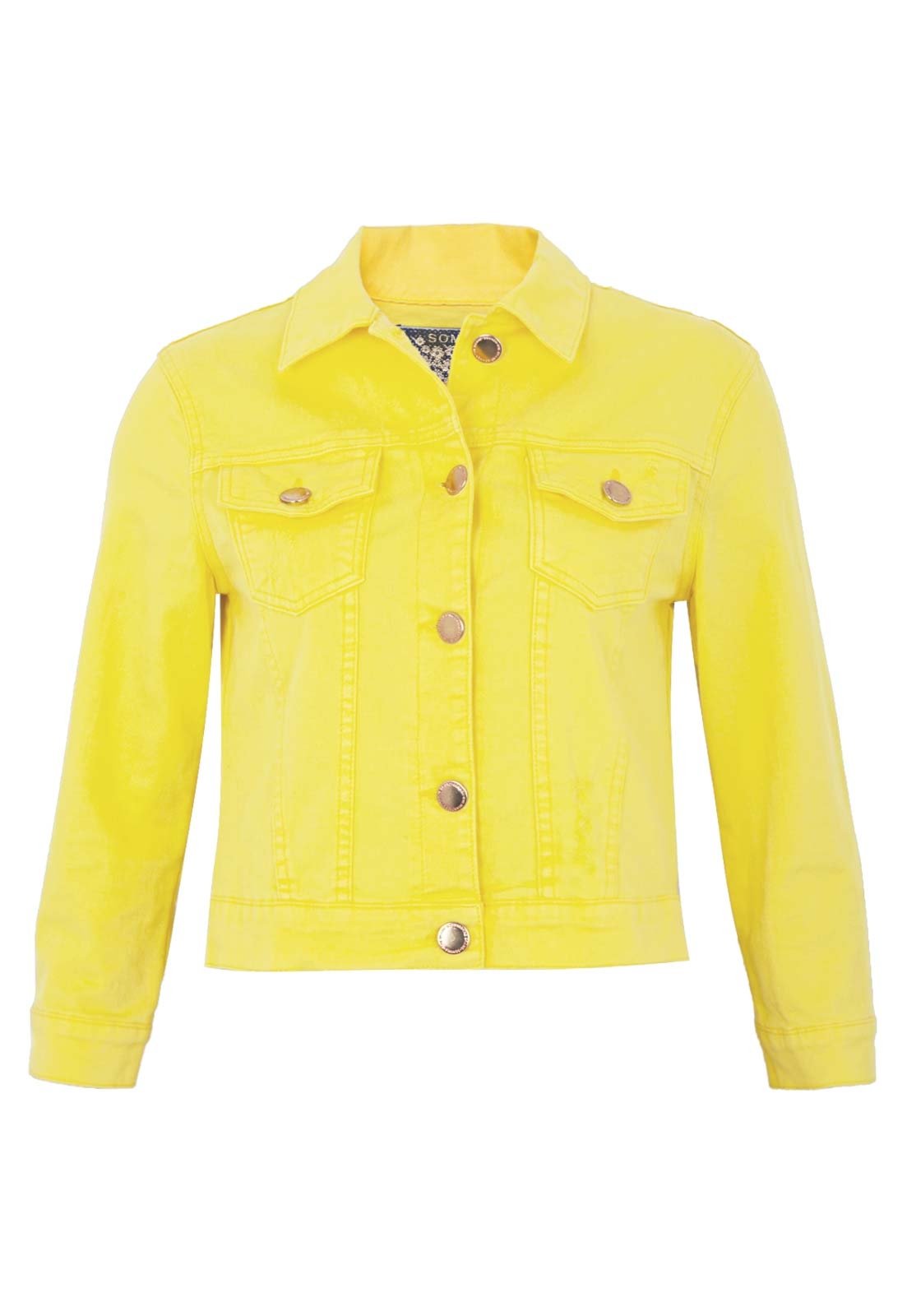 jaqueta feminina amarela