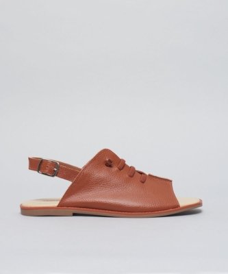 Rasteira Couro Elastico Ana - Mousse 37 - mousse