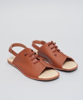Rasteira Couro Elastico Ana - Mousse 37 - mousse