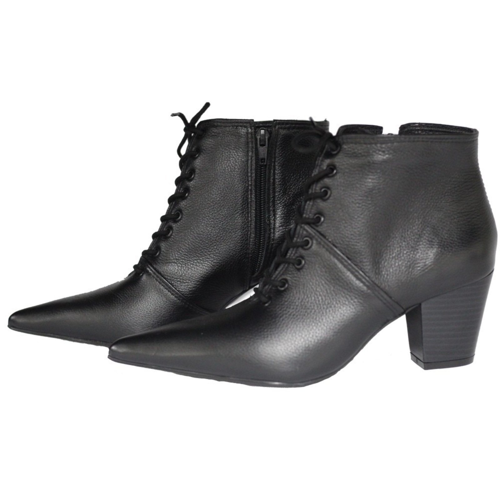 Shops botas femininas cano curto com cadarço