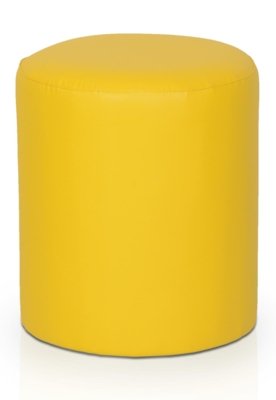 Puff Round Madeira Nobre Amarelo Stay Puff Menor preço em Puff Round Madeira Nobre Amarelo Stay Puff