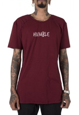 Camiseta Longline Stoned Gold Humble Bordô Menor preço em Camiseta Longline Stoned Gold Humble Bordô