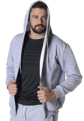 Blusa Moletom Masculina Aberta Suffix Com Capuz E Zíper Bolso Canguru Preta é boa?