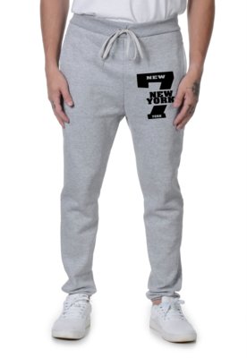 Calça De Moletom Suffix Sevem Modelo Jogger Cinza Claro Estampa Sevem Menor preço em Calça De Moletom Suffix Sevem Modelo Jogger Cinza Claro Estampa Sevem