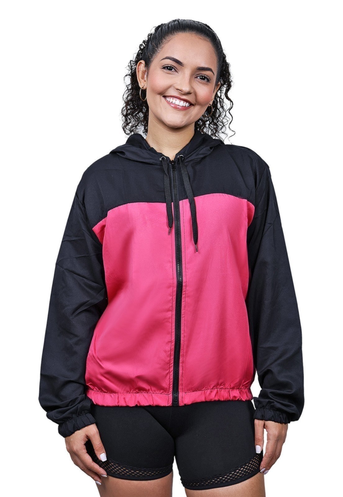 Blusa de frio 2024 corta vento rosa