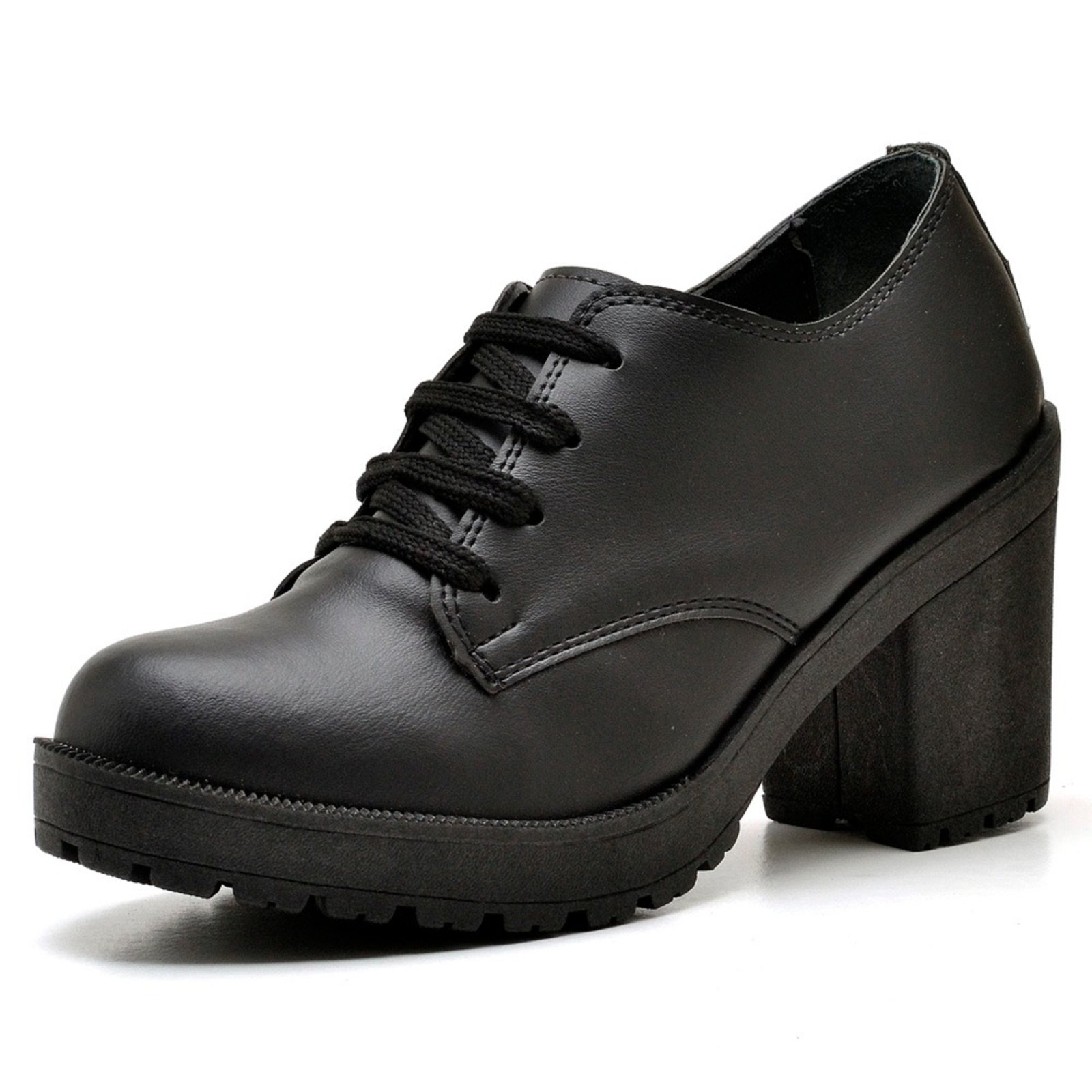 sapato preto fosco feminino