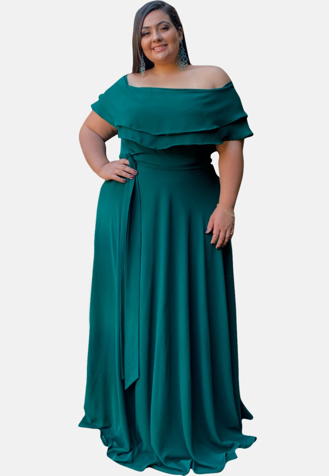 vestido de madrinha verde plus size