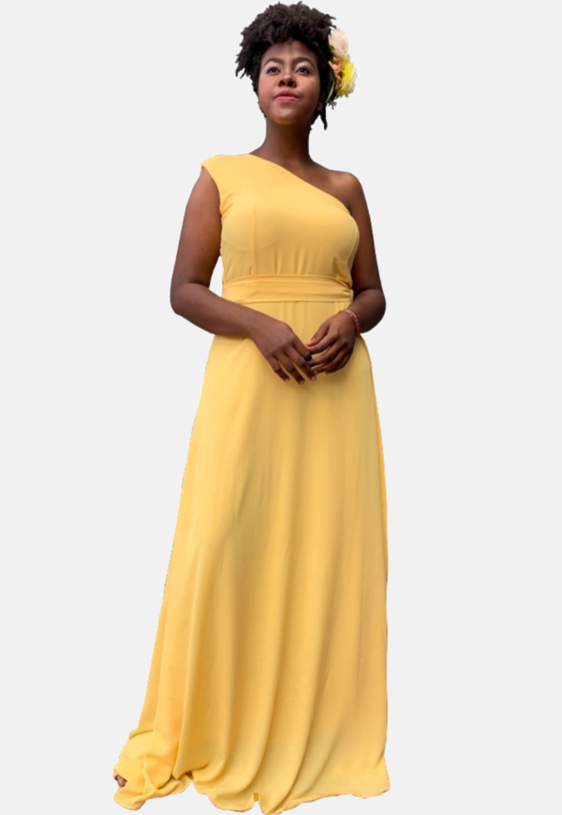 vestido de madrinha amarelo plus size