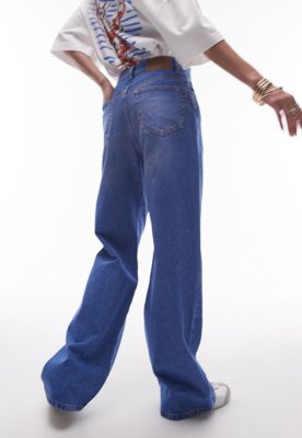 Calça Jeans TOPSHOP Wide Leg Lisa Azul