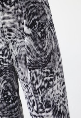 Calça TOPSHOP Reta Plissada Off-White