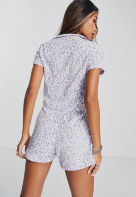 Camisa TOPSHOP Floral Azul
