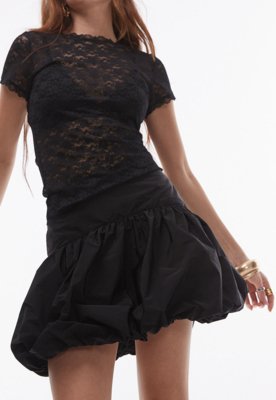 Saia TOPSHOP Curta Balonê Preta