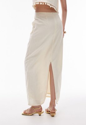 Saia TOPSHOP Longa Drapeado Off-White
