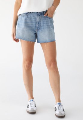 Short Jeans TOPSHOP Reta Liso Azul