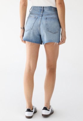 Short Jeans TOPSHOP Reta Liso Azul